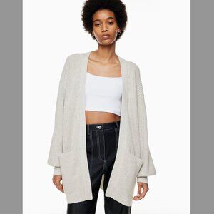 Aritzia Wilfred Free Unwind Cardigan (Heather Birch, size S)